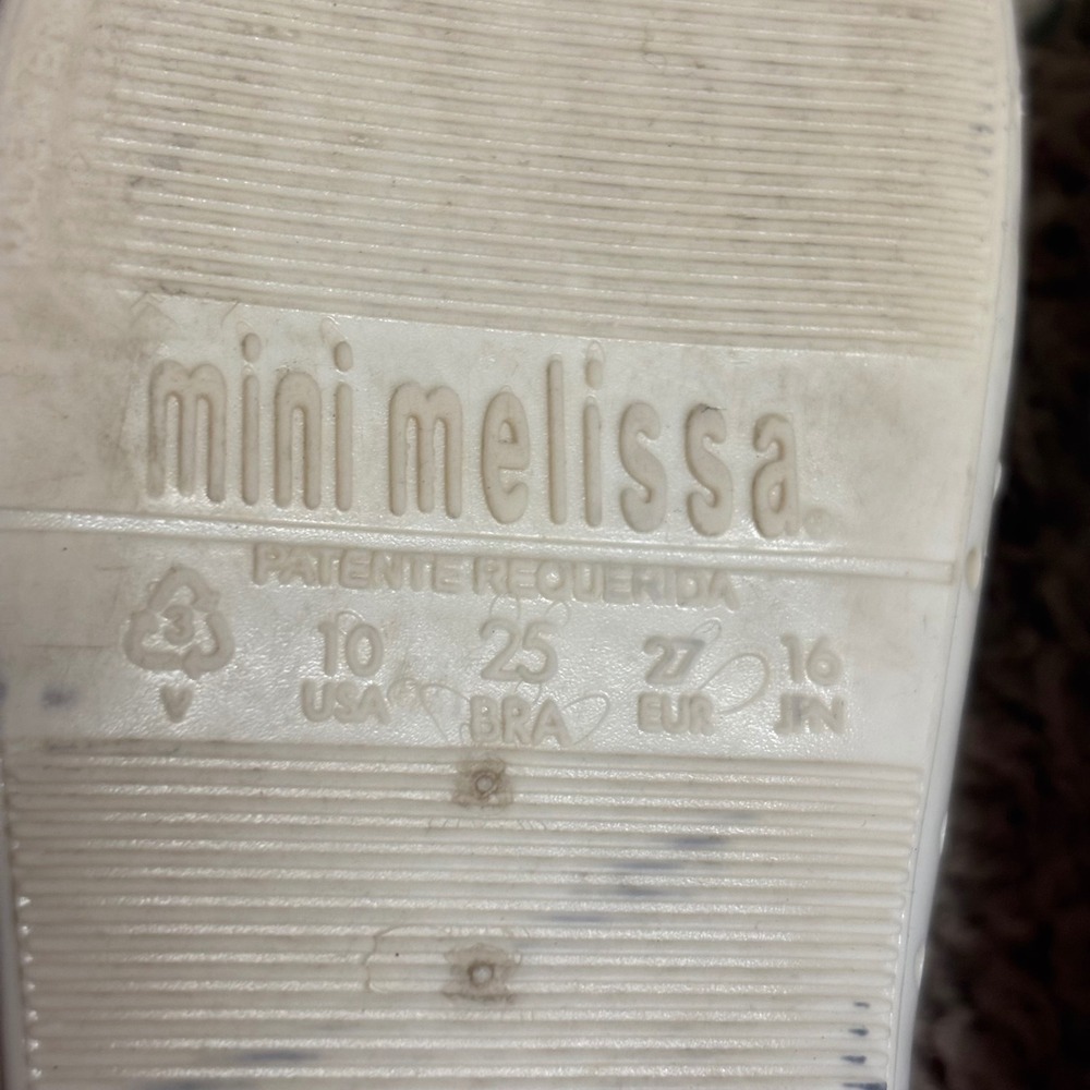 Mini Melissa Apple Mary Jane Jelly Shoes Cream Red‎ White Buckle Flats Fruit 10 - Picture 8 of 8